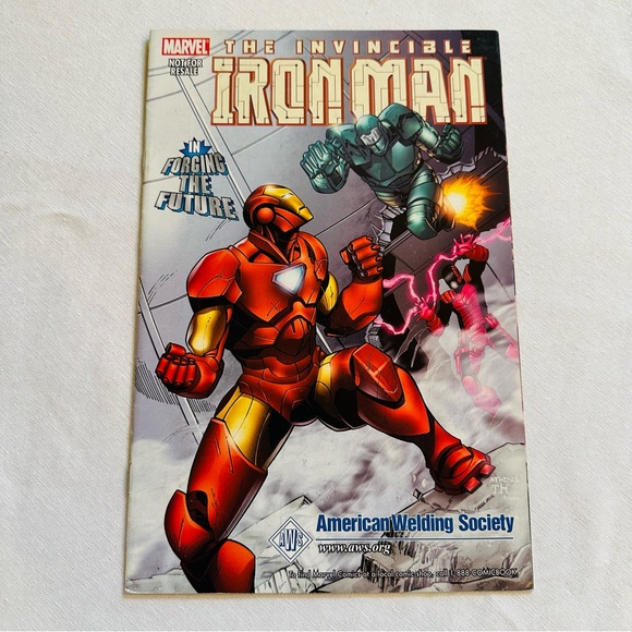 🛍️🛍️ MARVEL THE INVISIBLE IRONMAN IN FORGING FUTURE AMERICAN WELDING SOCIETY - Picture 1 of 10